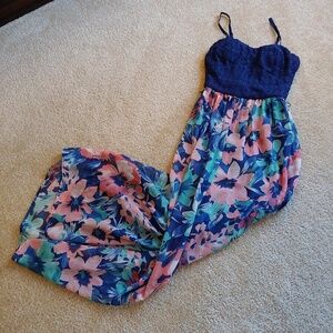 Lily rose lace top floral maxi dress